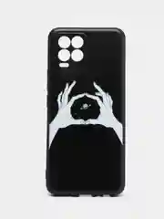 Пастельно-коралловый силиконовый чехол для Realme 8 4G/Realme 8 Pro (Реалми 8/8 Про), с принтом, с рисунком