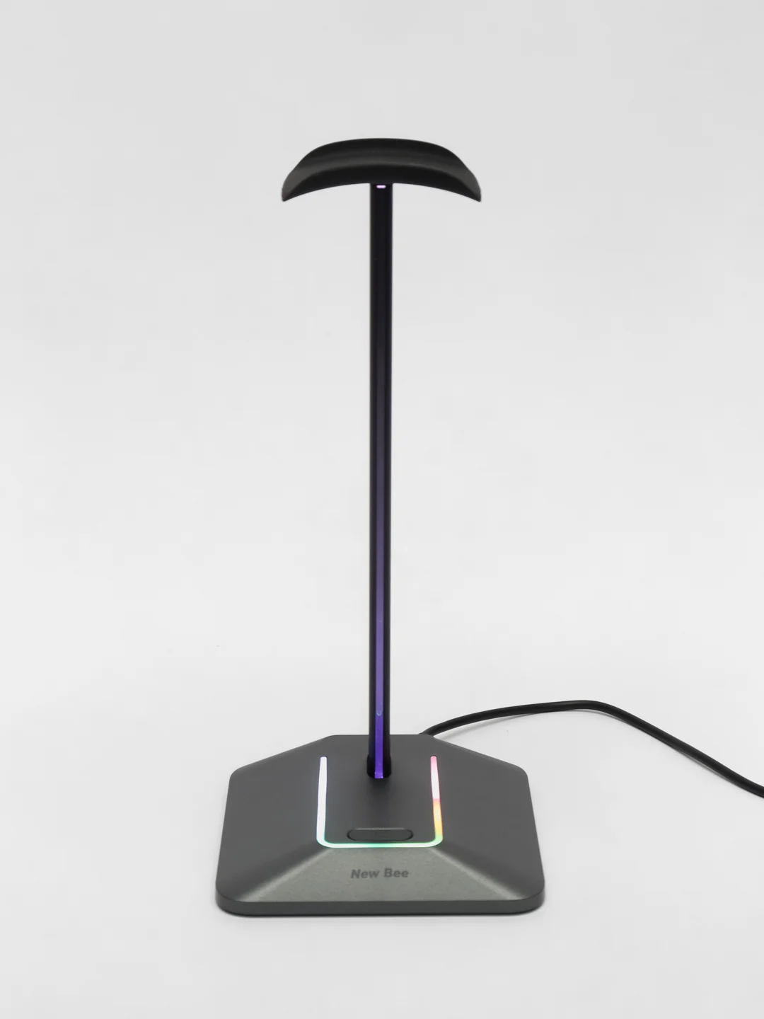 Серебряный подставка стойка для наушников, с RGB подсветкой и USB