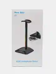 Серебряный подставка стойка для наушников, с RGB подсветкой и USB