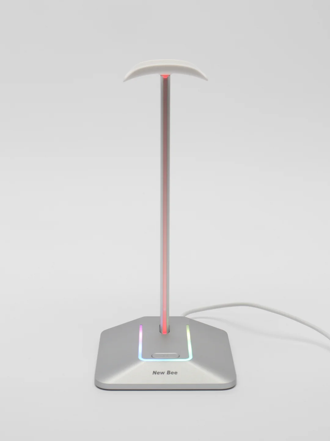 Серебряный подставка стойка для наушников, с RGB подсветкой и USB