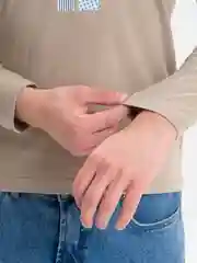 Песочный хаки футболка с длинными рукавами