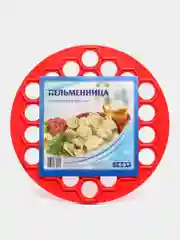 Красный пельменница пластмассовая, круглая, 255 мм