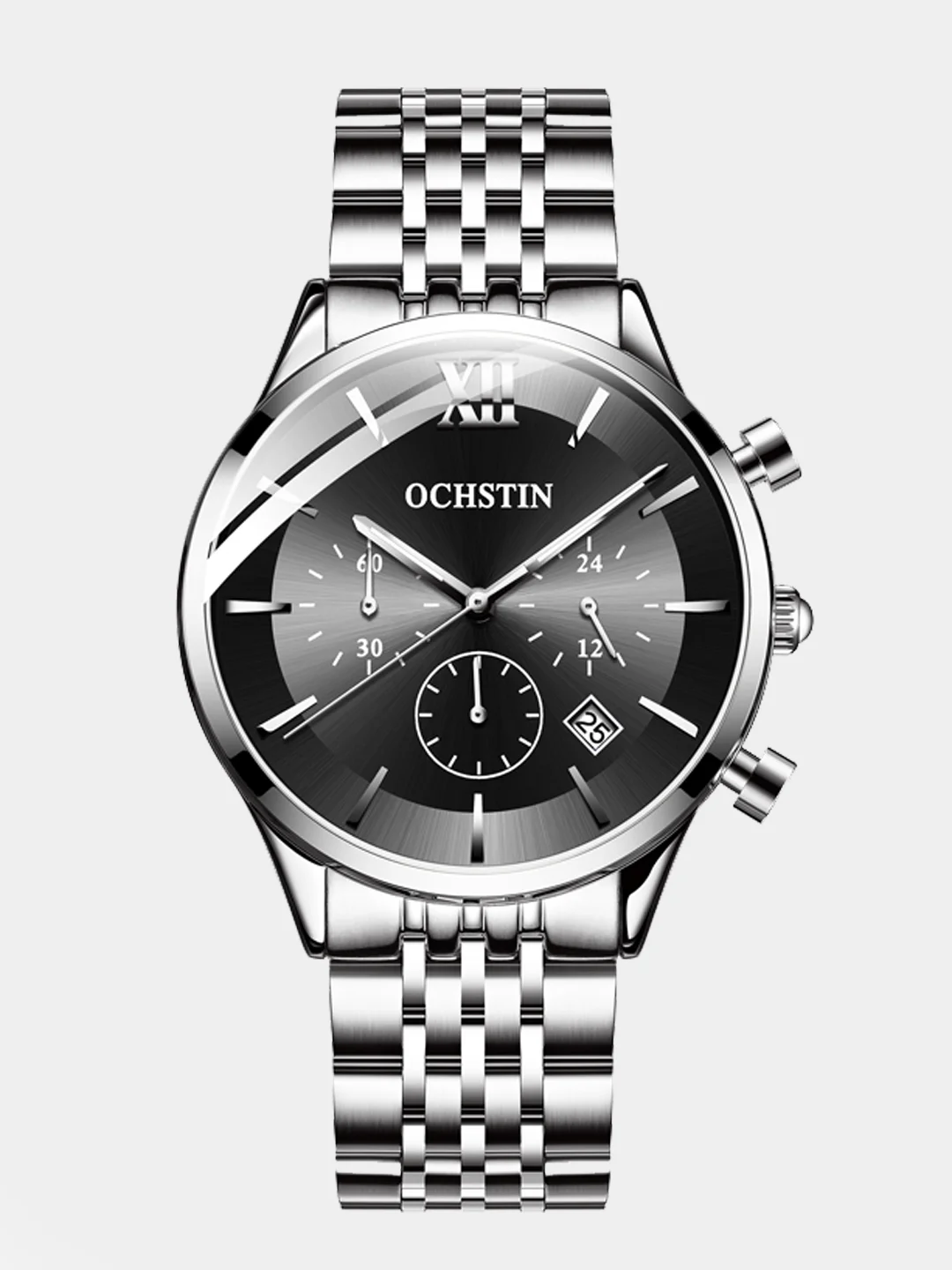 Хром мужские наручные часы Ochstin 6129B с хронографом в подарочной упаковке