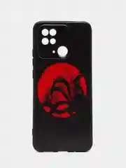Синий меланж силиконовый чехол для Xiaomi Redmi 10C, Poco C40, (Сяоми Редми 10С / Поко С40), с рисунком, с принтом