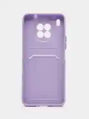 Сиреневый силиконовый чехол для Honor 50 Lite / Nova 8i / Хонор 50 Лайт / Нова 8 ай, с карманом для карт