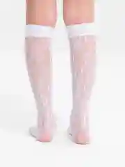 Гольфы капроновые, ажурные, белые