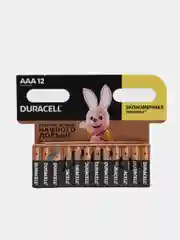 Батарейка Duracell, тип мизинчиковые AAA и пальчиковые АА, упаковка 12 шт