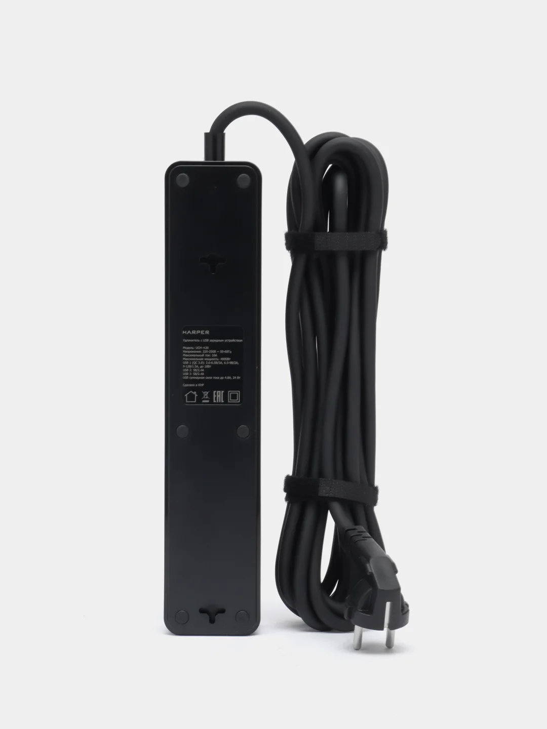Черный сетевой фильтр Harper UCH-420