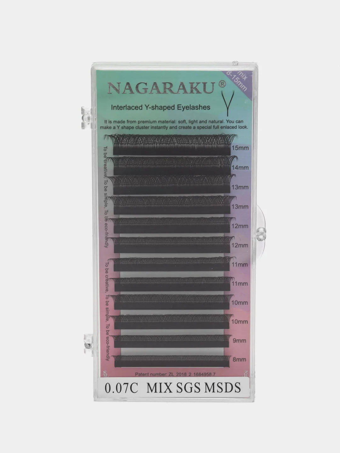 Алый готовые пучки Nagaraku MIX 2D, 3D, 4D, 5D, для наращивания ресниц, нагараку YY W, изгиб C, D, L