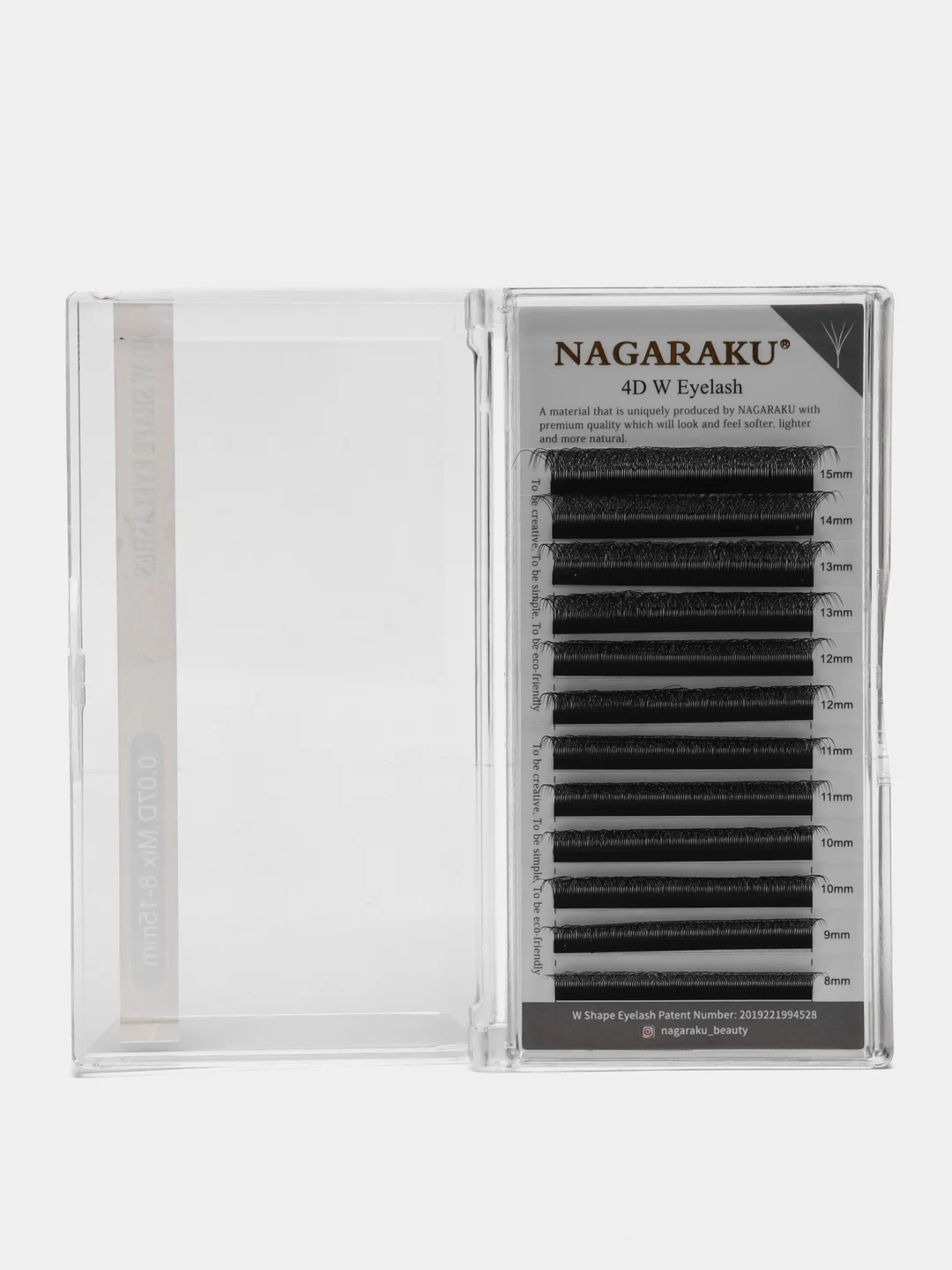 Бежевый готовые пучки Nagaraku MIX 2D, 3D, 4D, 5D, для наращивания ресниц, нагараку YY W, изгиб C, D, L