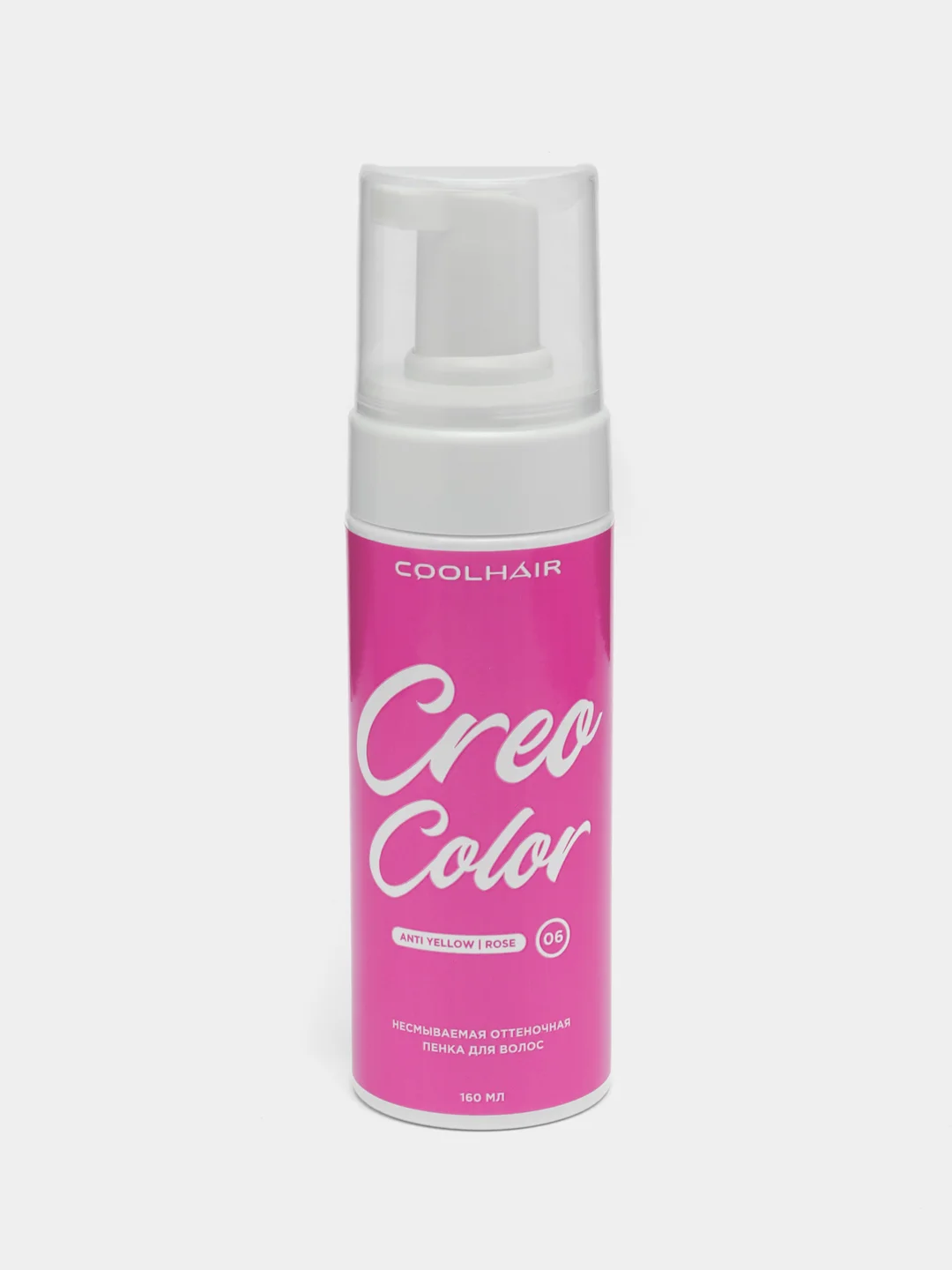Оттеночная несмываемая пенка для волос Creo Color Rose, 160 мл