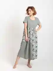 Зеленый платье женское, длинное, летнее, размеры с 50 по 60, Lilians
