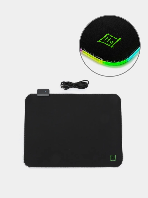 Игровой коврик для мыши и клавиатуры, с RGB подсветкой Harper Gaming DanceMix P07, черный