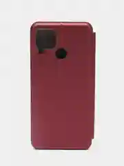 Бордовый чехол-книжка для Realme C21 / C25 / C15 / C11 / 8 / 8 Pro / 6 Pro / C3 / 5 / 6i / 6