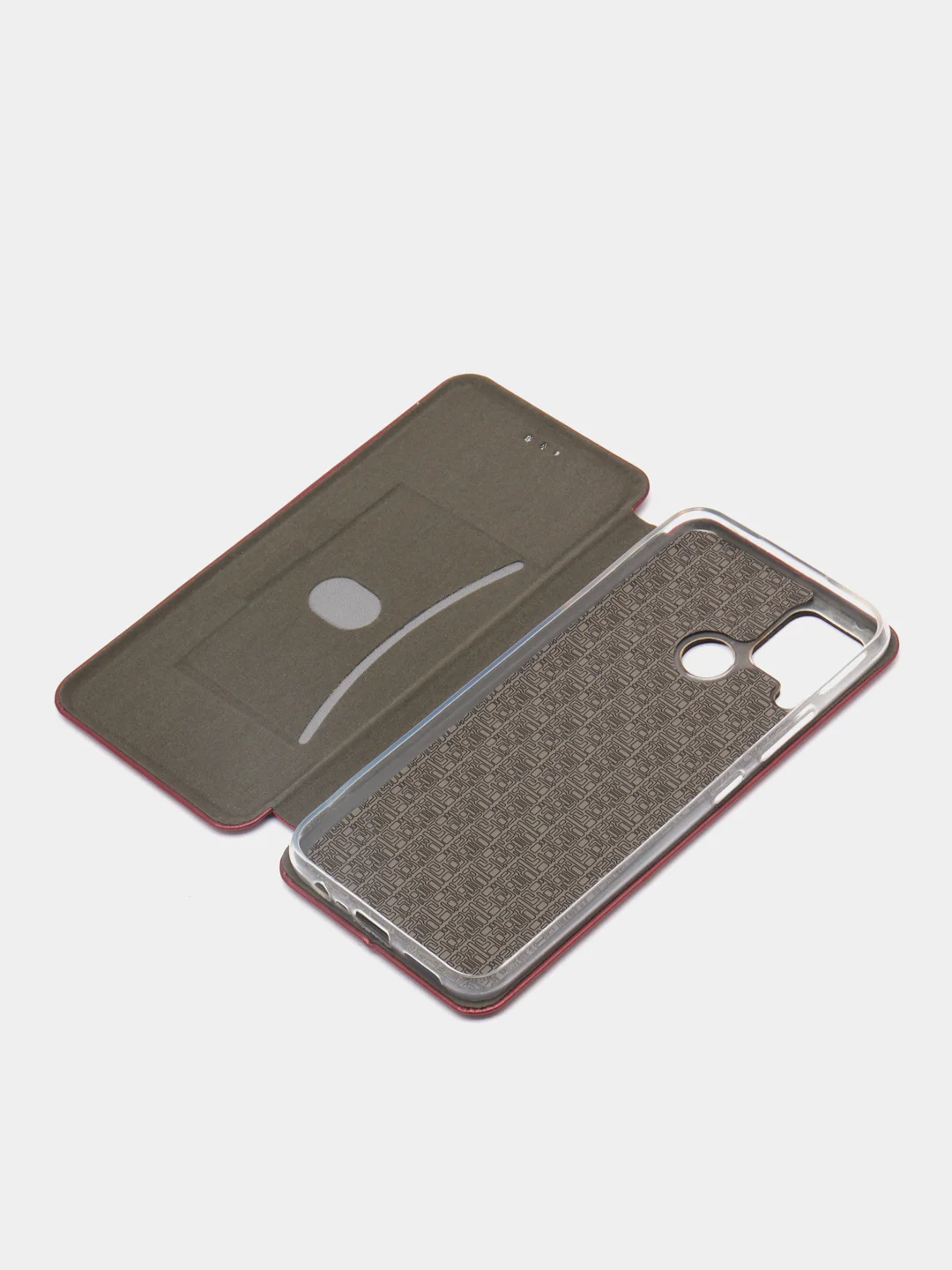 Бордовый чехол-книжка для Realme C21 / C25 / C15 / C11 / 8 / 8 Pro / 6 Pro / C3 / 5 / 6i / 6