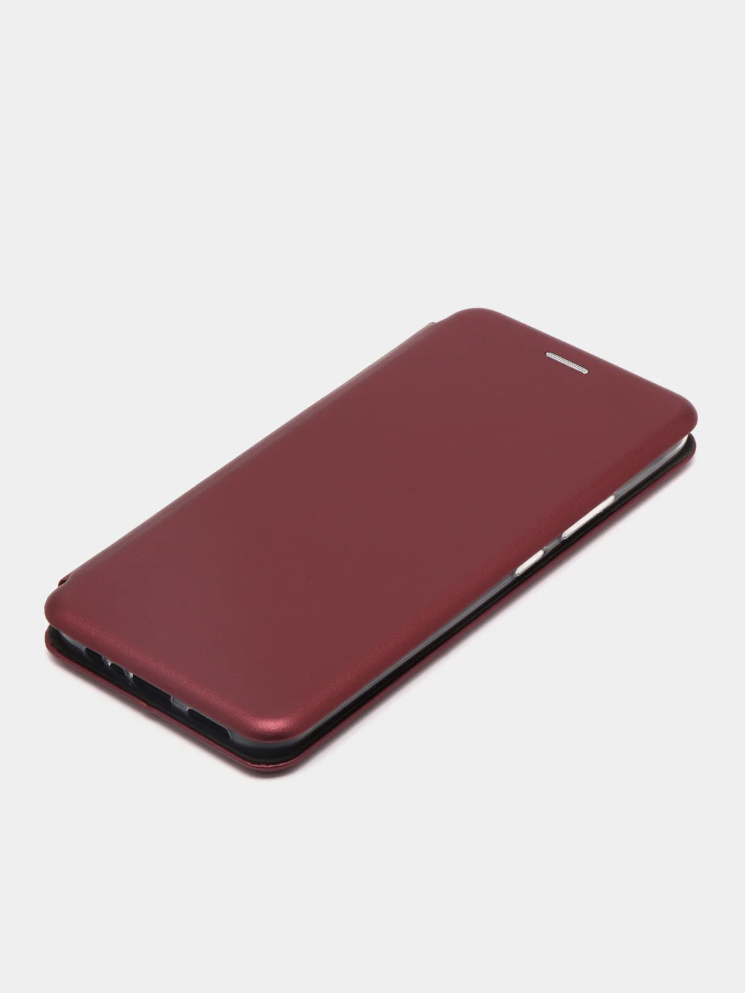 Бордовый чехол-книжка для Realme C21 / C25 / C15 / C11 / 8 / 8 Pro / 6 Pro / C3 / 5 / 6i / 6