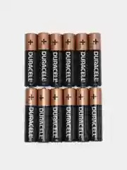 Батарейка Duracell, тип мизинчиковые AAA и пальчиковые АА, упаковка 12 шт
