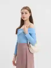 Кремовый сумка женская кросс-боди, через плечо