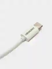Белый адаптер переходник Denmen DU01 USB Type-C на Jack