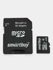 Черный карта памяти MicroSDHC Smartbuy 32 gb