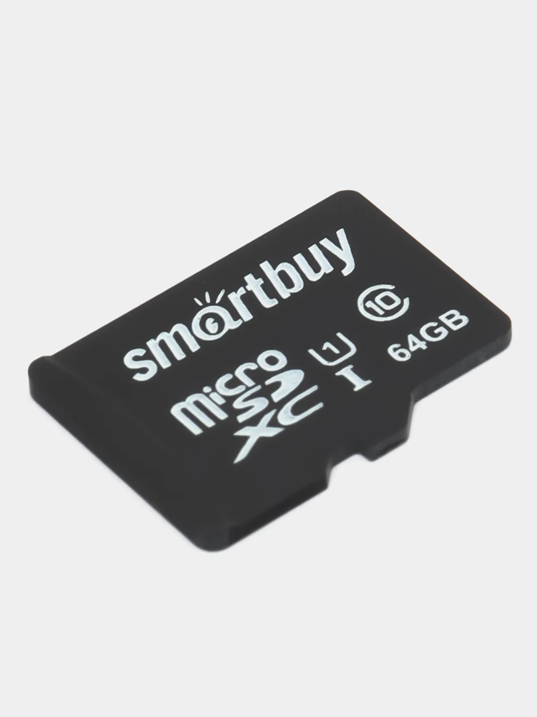 Черный карта памяти MicroSDHC Smartbuy 64 gb