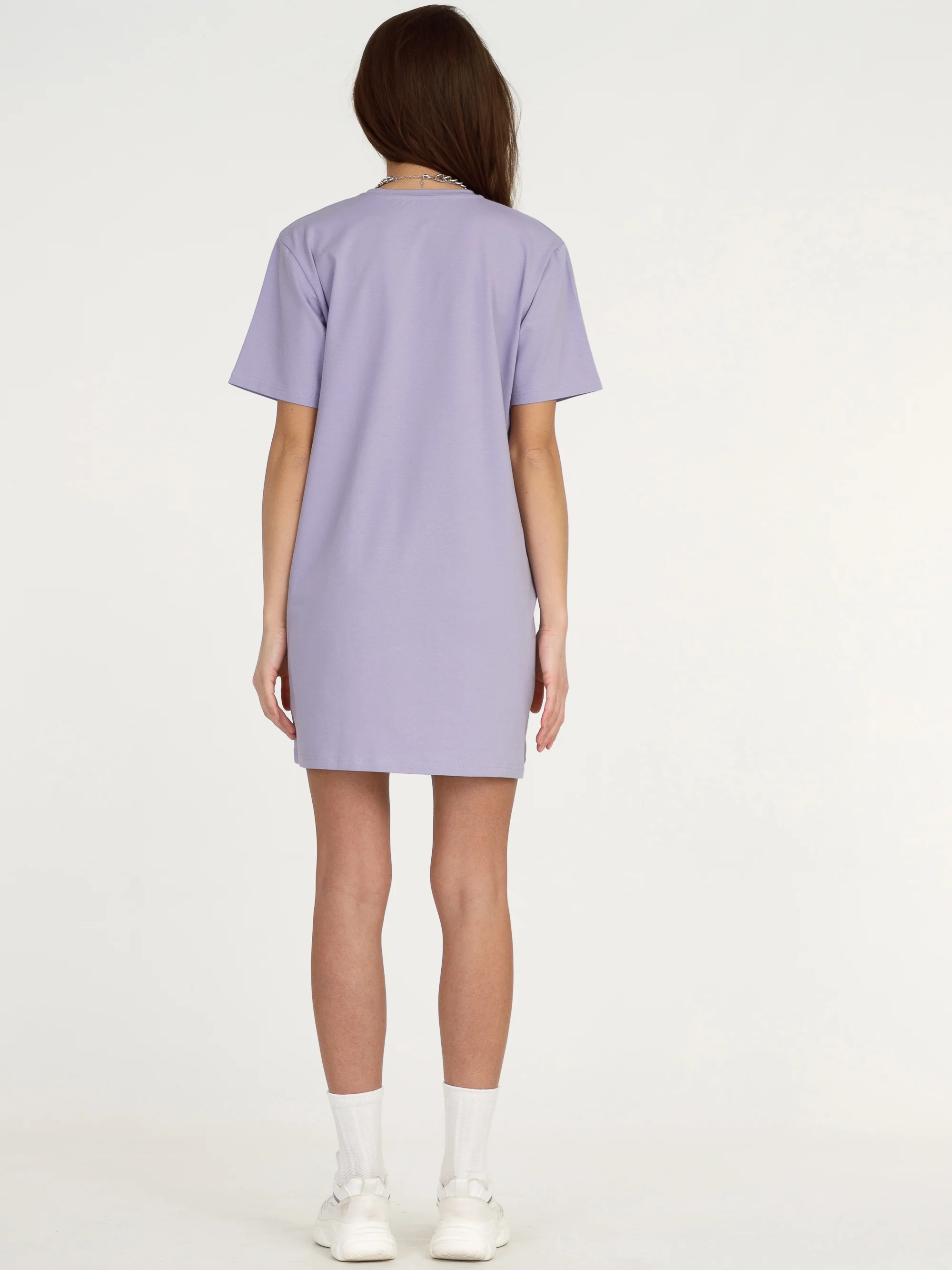 Платье-футболка Oversize с принтом, короткое