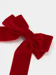 Бордовый бант-заколка для волос, из бархата