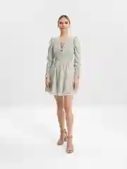Оливковый платье короткое женское, летнее