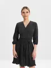 Черный платье женское, в горох