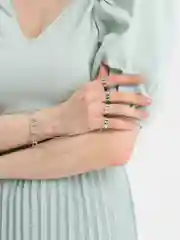 Серый кольцо двойное, с цепочкой-браслетом, безразмерное, унисекс, 22+5 см
