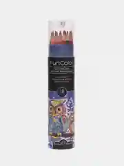 Зеленый карандаши цветные 12, 18, 24, 36 цветов Funcolor пластиковые, в картонной тубе