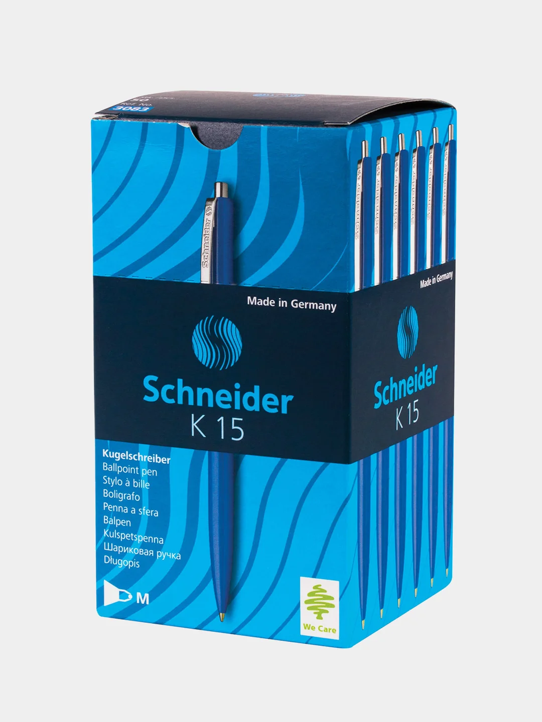 Ручка шариковая автоматическая SCHNEIDER "K15", СИНЯЯ, узел 1 мм, линия письма 0,5 мм