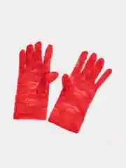 Алый перчатки ажурные