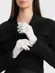 Белый перчатки ажурные