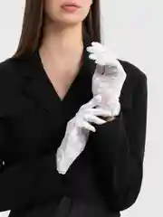 Белый перчатки ажурные