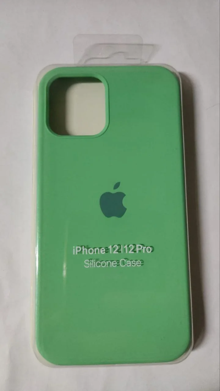 Лайм чехол Silicone Case для iPhone 12 / iPhone 12 Pro, закрытый низ