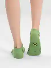 Зеленый носки женские цветные с принтом