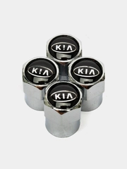 Колпачки для колес/шин на ниппель авто с логотипом "Kia", 4 шт