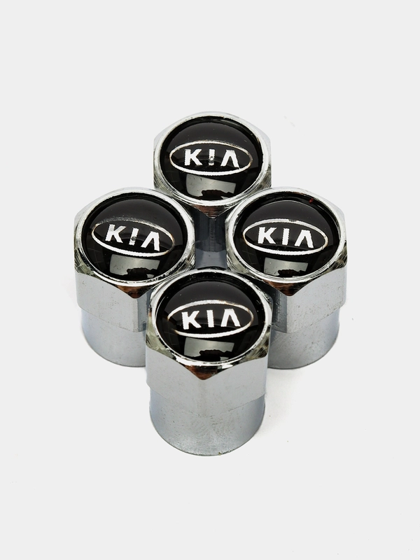 Колпачки для колес/шин на ниппель авто с логотипом "Kia", 4 шт