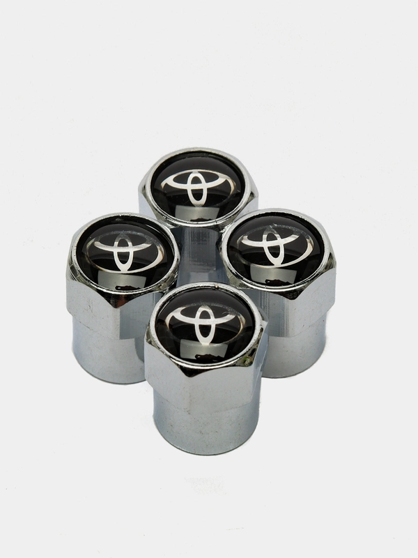 Колпачки для колес/шин на ниппель авто с логотипом "Toyota", 4 шт