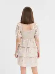 Белый платье летнее, ярусное
