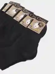 Черный носки женские, спортивные, укороченные, летние, комплект из 5 пар, хлопок