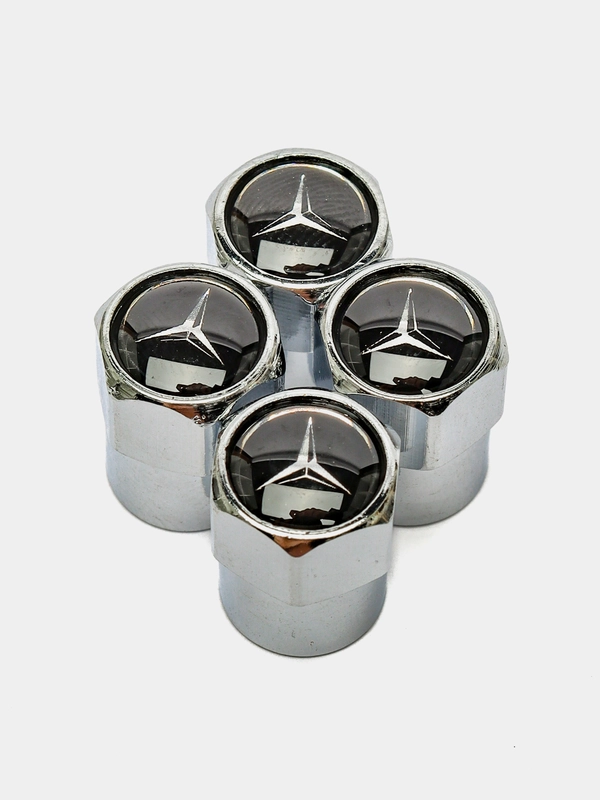 Колпачки для колес/шин на ниппель авто с логотипом "Mercedes-Benz", 4 шт