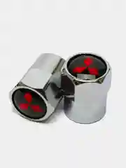 Колпачки для колес/шин на ниппель авто с логотипом "Mitsubishi", 4 шт