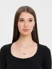 Бежевый меланж цепочка женская на шею, медицинская сталь