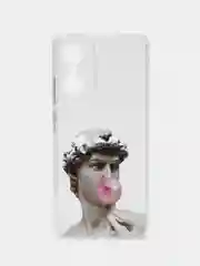 Алый чехол для Tecno POP 6 Pro, с принтом, с рисунком (Техно Поп 6 Про)