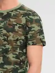 Зелёный хаки футболка мужская, хлопковая