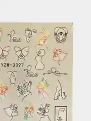 Салатовый слайдеры для дизайна ногтей, стикеры-наклейки для маникюра, 35 видов
