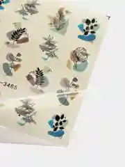 Лазурный слайдеры для дизайна ногтей, стикеры-наклейки для маникюра, 35 видов