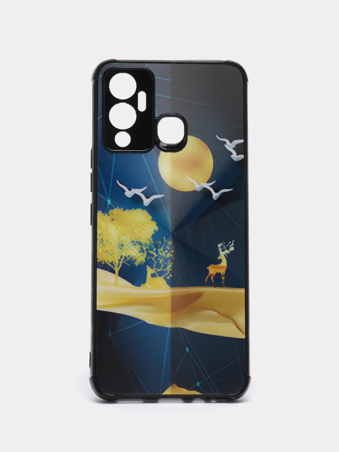 Бордовый чехол для Infinix Hot 12 play, с защитой камеры и рисунками
